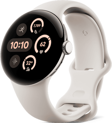 Google Pixel Watch 3 41mm Silver with White Band